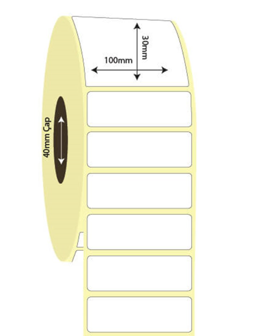 100mm x 30mm Lamine Termal Etiket (Sticker)