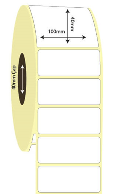 100mm x 40mm Lamine Termal Etiket (Sticker)