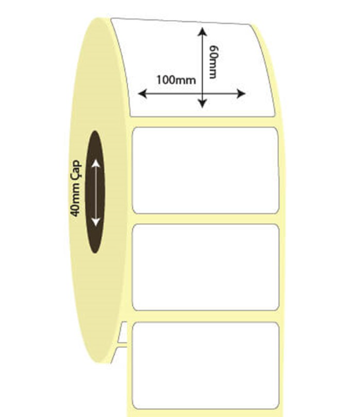 100mm x 60mm Lamine Termal Etiket (Sticker)