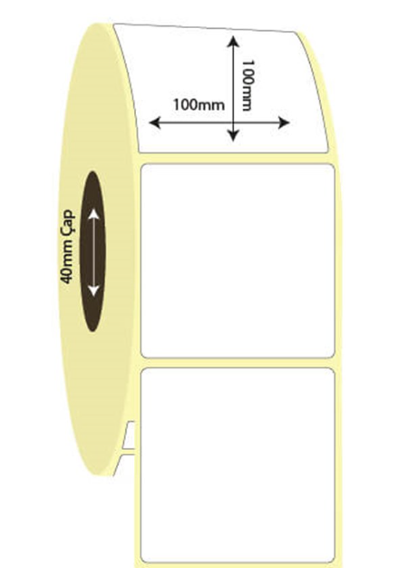 100mm x 100mm Lamine Termal Etiket (Sticker)